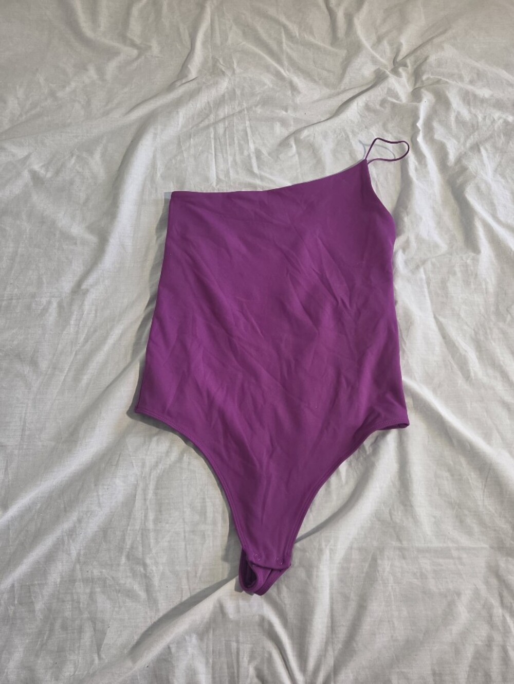 Babaton Aritzia One Shoulder Bodysuit Magenta Purple Pink Size Medium